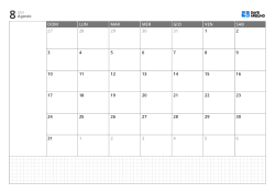 Modello di calendario mensile orizzontale con calendario di 6 settimane con inizio domenica, spazio note a sinistra e griglia note in basso
