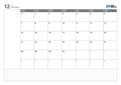 Modèle de calendrier mensuel paysage avec calendrier sur 6 semaines commençant le dimanche, espace de notes à gauche et grille en bas